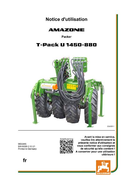 Notice d'utilisation T-PACK U 1450-880
