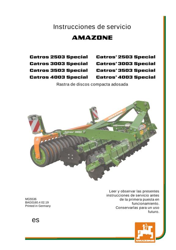 Manual del operador CATROS/CATROS+ 25/30/35/4003 