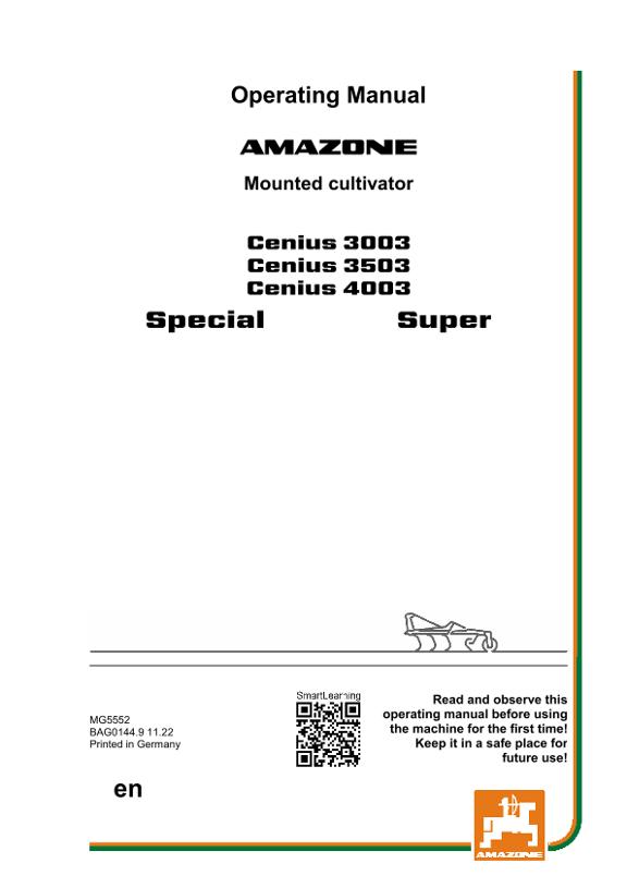 Operation manual CENIUS 3003/3503/4003