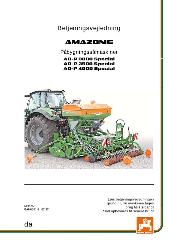 Brugsanvisning AD-P 30/35/4000 SPECIAL 