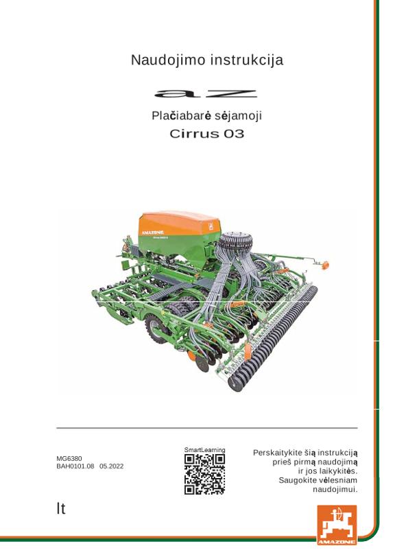 Naudojimo instrukcija CIRRUS 03 /-COMPACT/-2/-2C/-2CC 