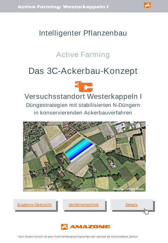 Versuchsbericht Pflanzenbau Fläche Westerkappeln I 2014