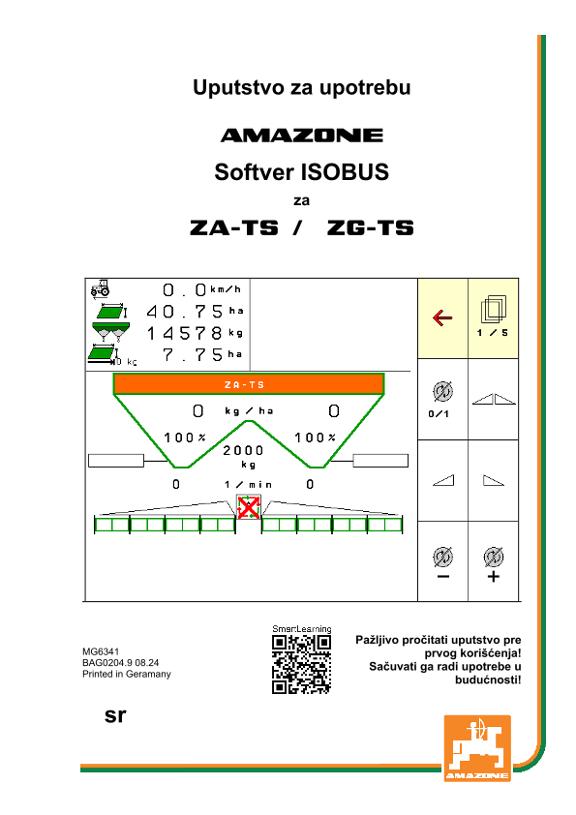 Uputstvo za korišćenje ISOBUS SOFTWARE ZA-TS / ZG-TS