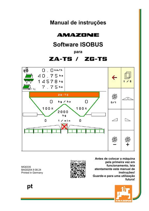 Instruções de operação Software ISOBUS ZA-TS / ZG-TS (pt_br)