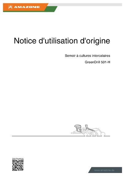 Notice d'utilisation GreenDrill 501-H