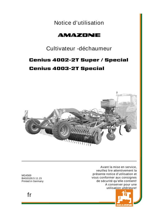 Notice d'utilisation CENIUS 4002-2T / 4003-2T