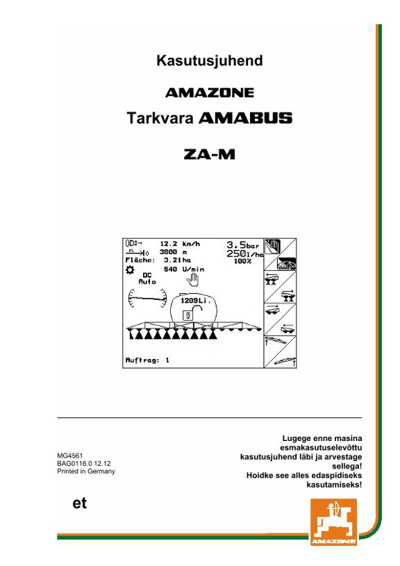 Kasutusjuhend SOFTWARE AMABUS ZA-M