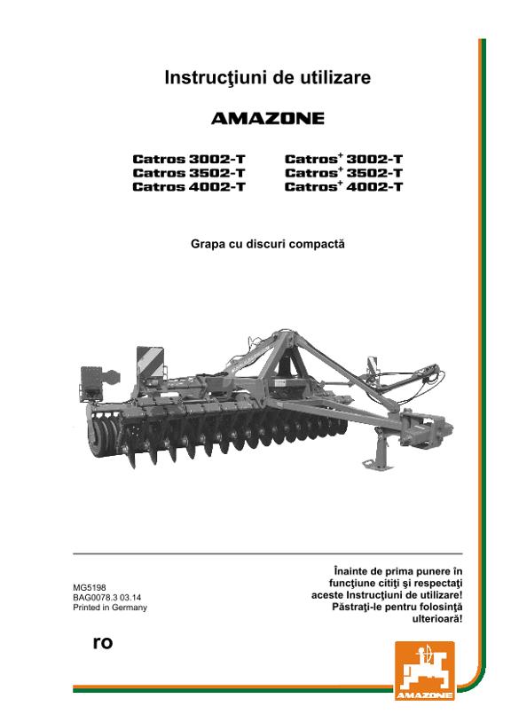 Instrucţiuni de utilizare CATROS 3002-T/3502-T/4002-T 