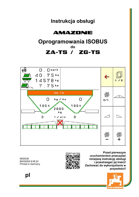 Instrukcja obsługi ISOBUS SOFTWARE ZA-TS / ZG-TS