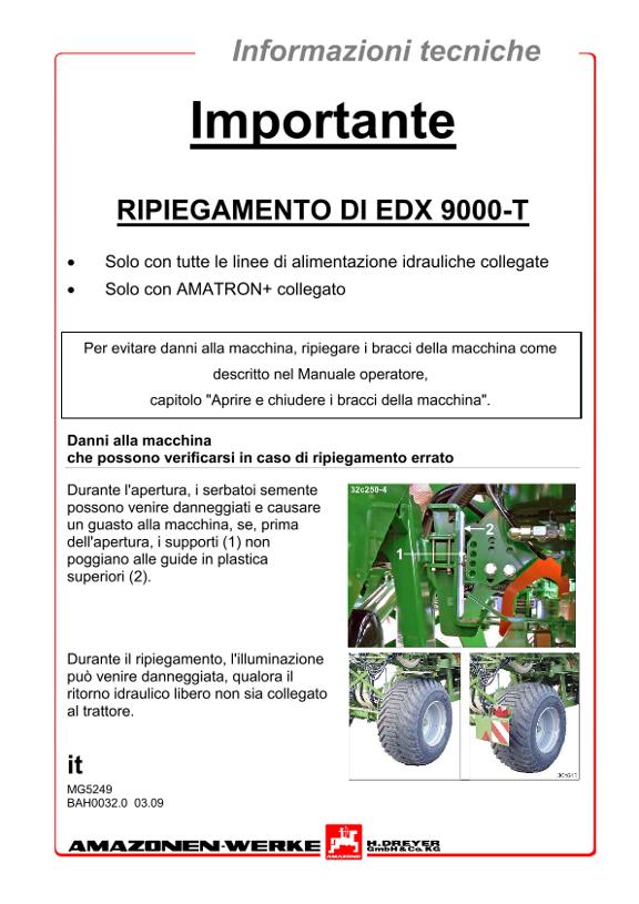 Manuale di intruzioni RIPIEGAMENTO DI EDX 9000-T