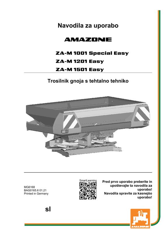 Navodila za uporabo ZA-M 1001 SPECIAL EASY 