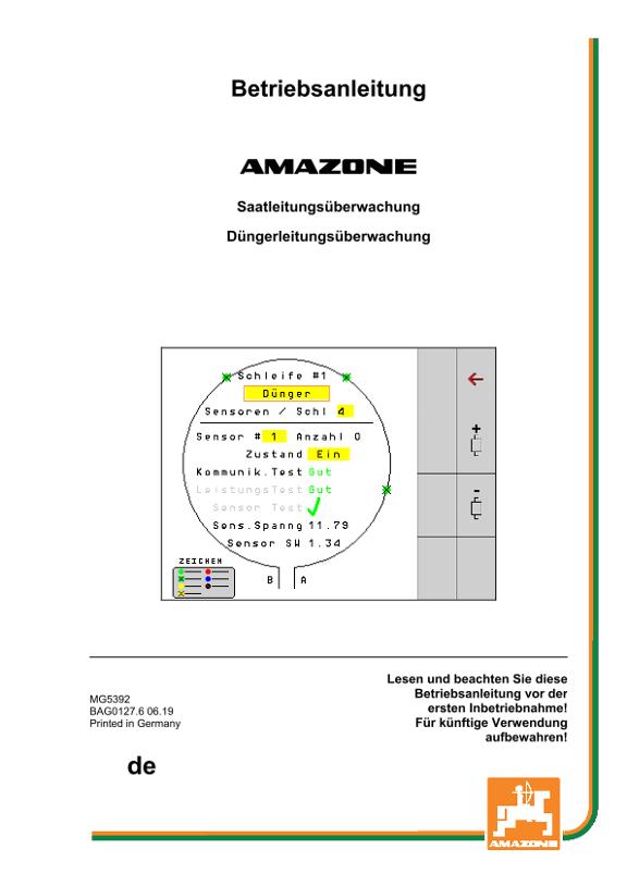 Betriebsanleitung Saatleitungsüberwachung