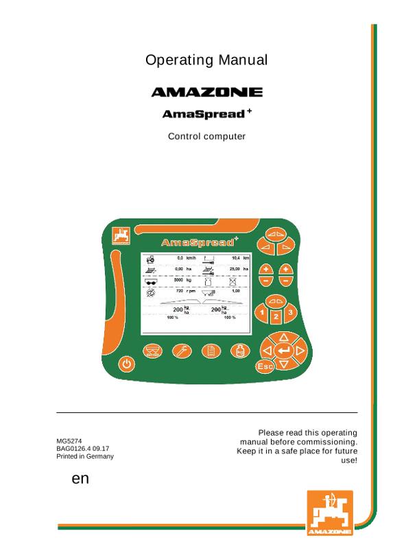 Operation manual AmaSpread+ 