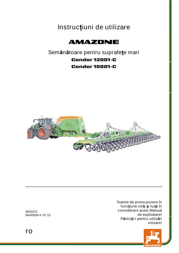 Instrucţiuni de utilizare CONDOR 12001-C/15001-C