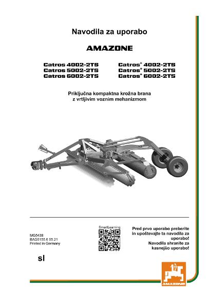 Navodila za uporabo CATROS 4002-2TS/5002-2TS/6002-2TS 