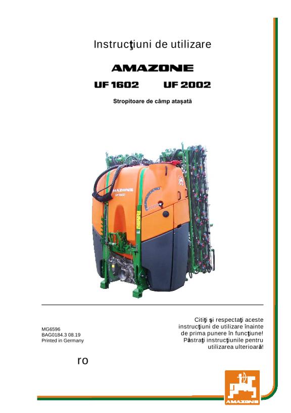 Instrucţiuni de utilizare UF 1602/2002