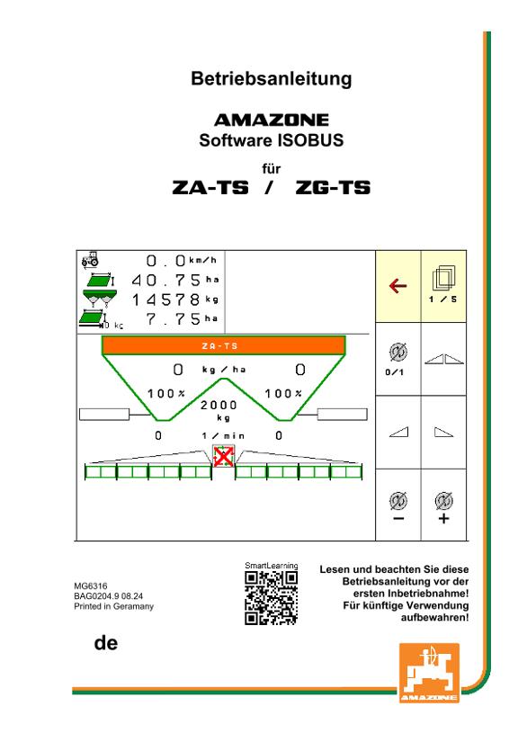 Betriebsanleitung ISOBUS SOFTWARE ZA-TS / ZG-TS