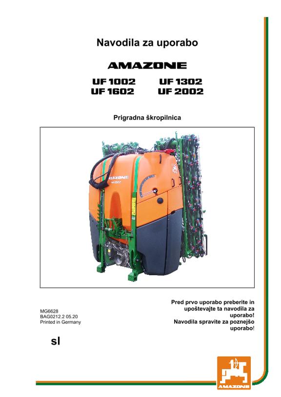 Instruktionsbok UF 1002/1302/1602/2002 