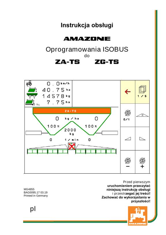 Instrukcja obsługi ISOBUS SOFTWARE ZA-TS /ZG-TS