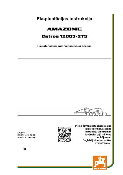 Ekspluatācijas instrukcija CATROS 12003-2TS