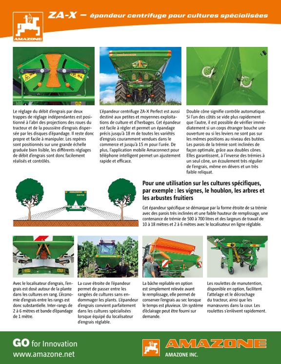 Flyer ZA-X - ZA-X – épandeur centrifuge pour cultures spécialisées