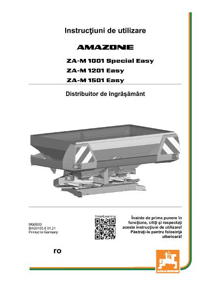 Instrucţiuni de utilizare ZA-M 1001 SPECIAL EASY