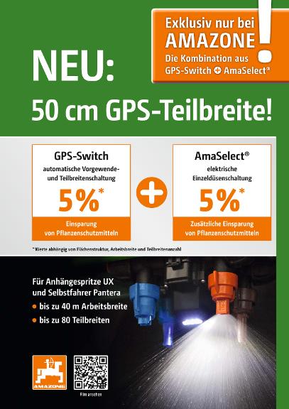 Einleger AmaSelect - NEU: 50 cm GPS-Teilbreite