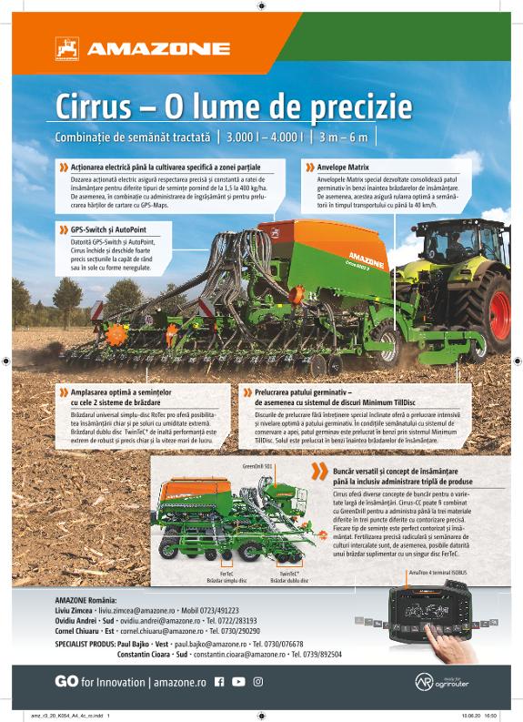 Anzeige „Cirrus – O lume de precizie“, A4, 4c, ro