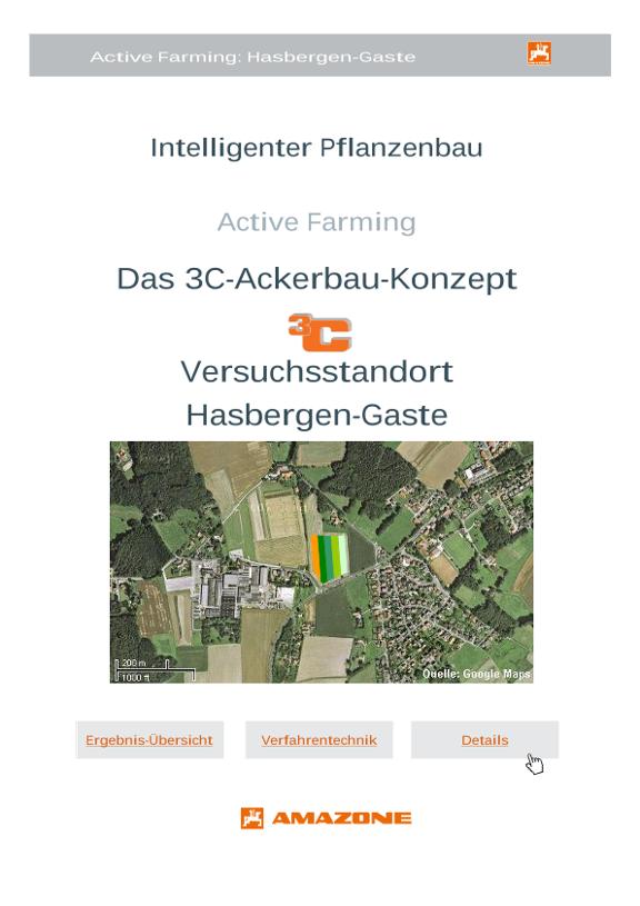 Versuchsbericht Pflanzenbau Fläche Hasbergen-Gaste 2015