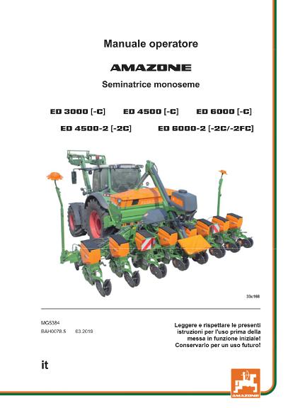 Manuale di intruzioni ED 3000 / 4500 / 4500-2 / 6000-2