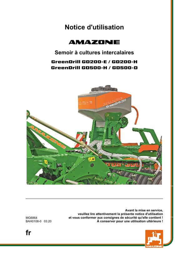 Notice d'utilisation GREENDRILL GD200/500-E/H