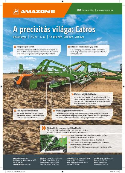 Anzeige „A precizitás világa: Catros“, A4, 4c, hu