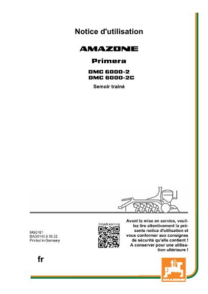 Notice d'utilisation PRIMERA DMC 6000-2 / 6000-2C 