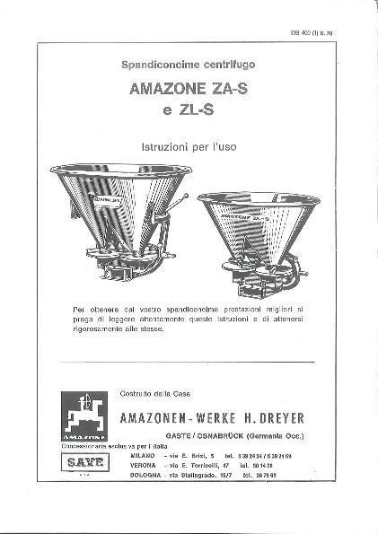 Manuale di intruzioni ZA-S, ZL-S (06/70)