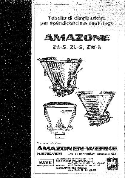Tavole di regolazione ZA-S, ZL-S, ZW-S 