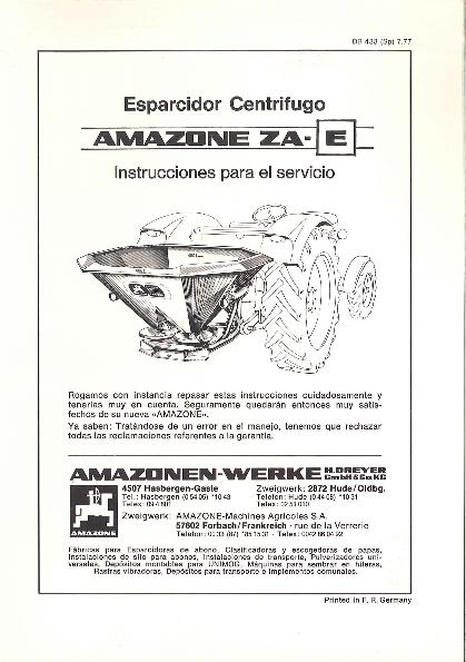 Manual del operador ZA-E (07/77)