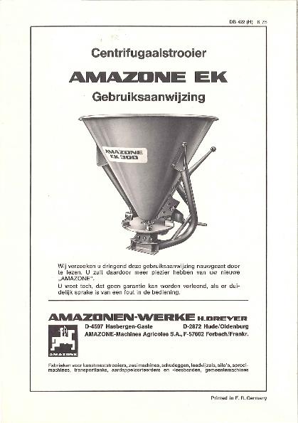 Bedieningshandleiding EK (06/75)