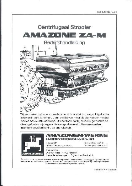 Bedieningshandleiding ZA-M (03/94)