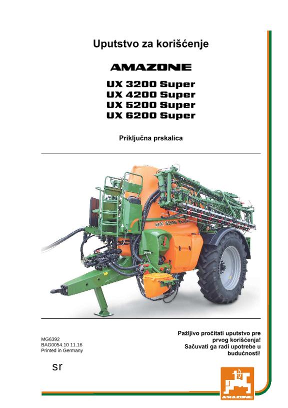 Uputstvo za korišćenje UX 3200/4200/5200/6200 SUPER