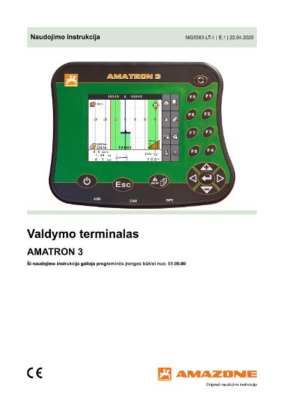 Naudojimo instrukcija AMATRON 3