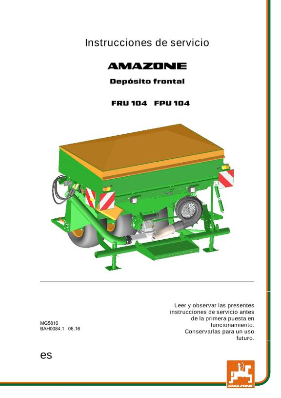 Manual del operador FRONTTANK FRU/FPU 104