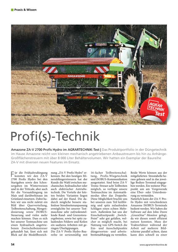 Amazone ZA-V 2700 Profis Hydro im AGRARTECHNIK-Test