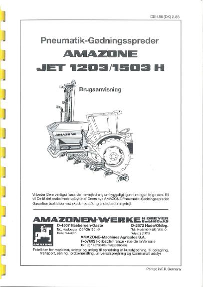 Brugsanvisning JET1203/1503H (02/88)