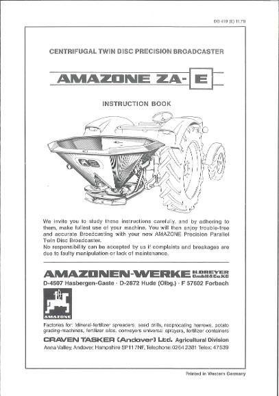 Operation manual ZA-E (02/67)