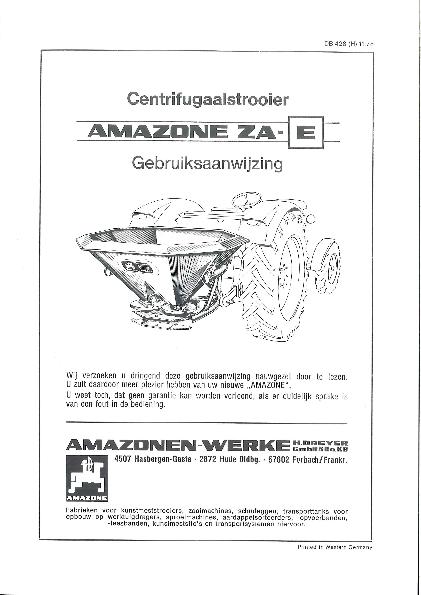 Kezelési útmutató ZA-E (11/78)