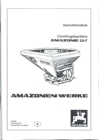 Instruktionsbok ZA-F (04/94)