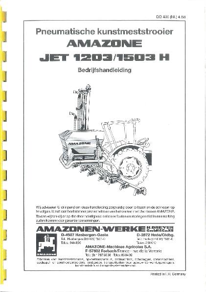 Bedieningshandleiding JET1203/1503H (04/88)