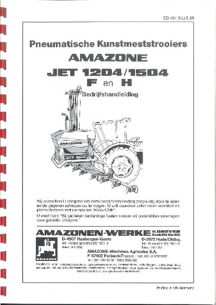 Bedieningshandleiding JET 1204/1504 F, H (06/90)
