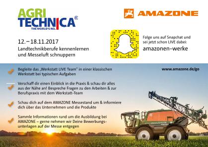 Flyer Snapchat Werkstatt LIVE - Agritechnica 2017