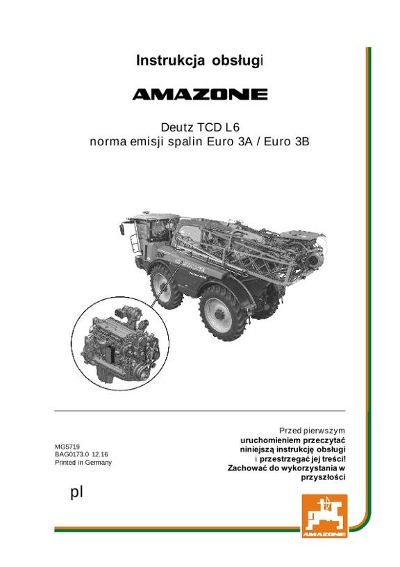 Instrukcja obsługi DEUTZ TCD 6.1 L6 EURO 3A/3B